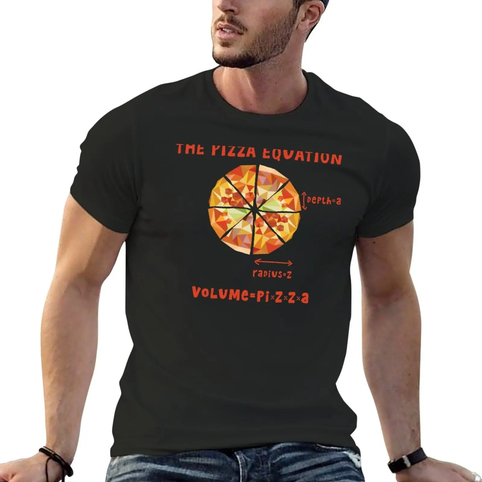 

The Pizza Equation Geek Science T-Shirt black t shirt graphics t shirt T-shirt for a boy sublime t shirt Men's t-shirts