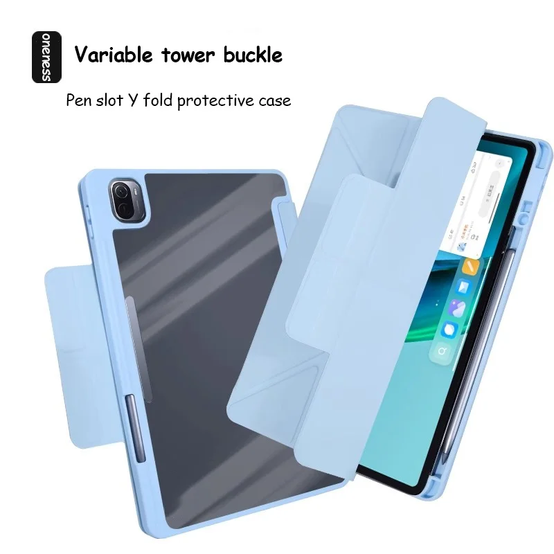 

Y-Fold Fall Protection Case For Xiaomi Pad 6 6 Pro 11 2023 Pad 5 5 Pro Cover For Redmi Pad 10.61 With Buckle With Pencil Holder