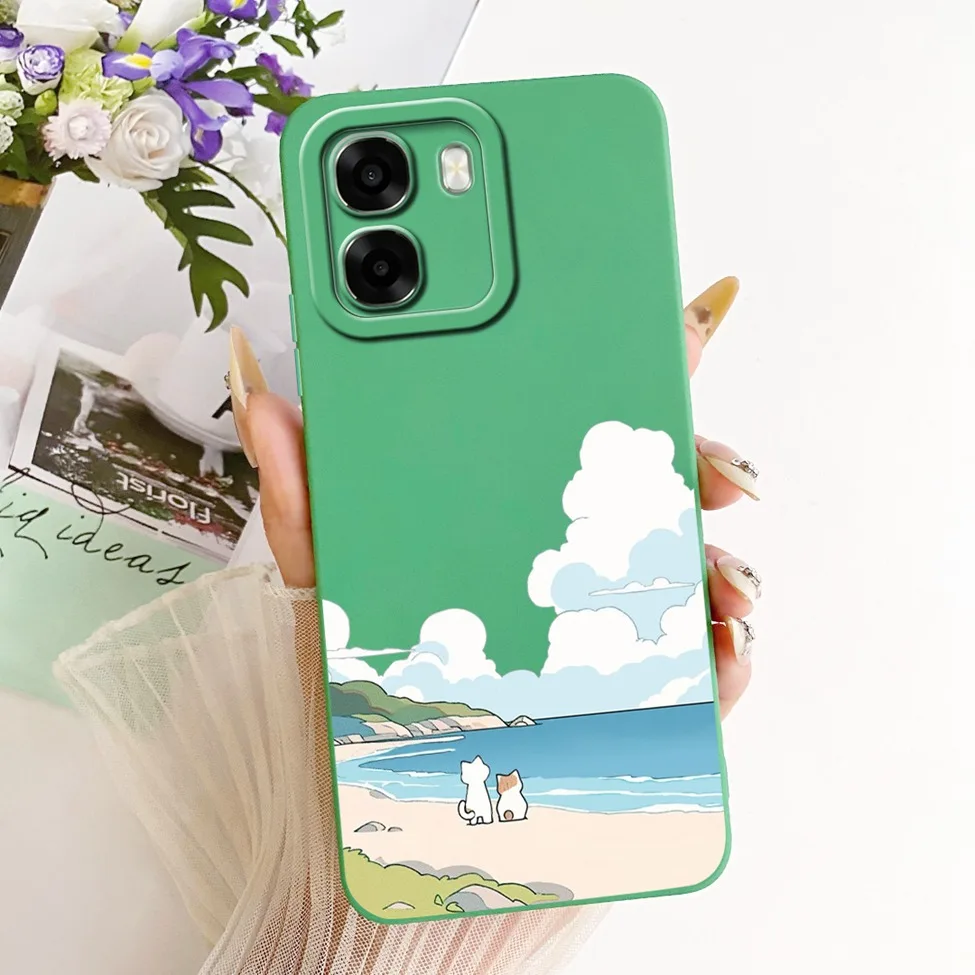 Luxury Fashion Cute Painted Silicone Case - Oppo A6 Series
