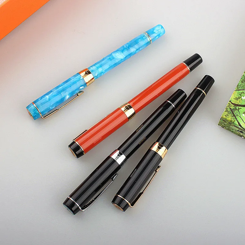 

Ручка перьевая JinHao, 100 акрил, серебристая/золотистая, с наконечником