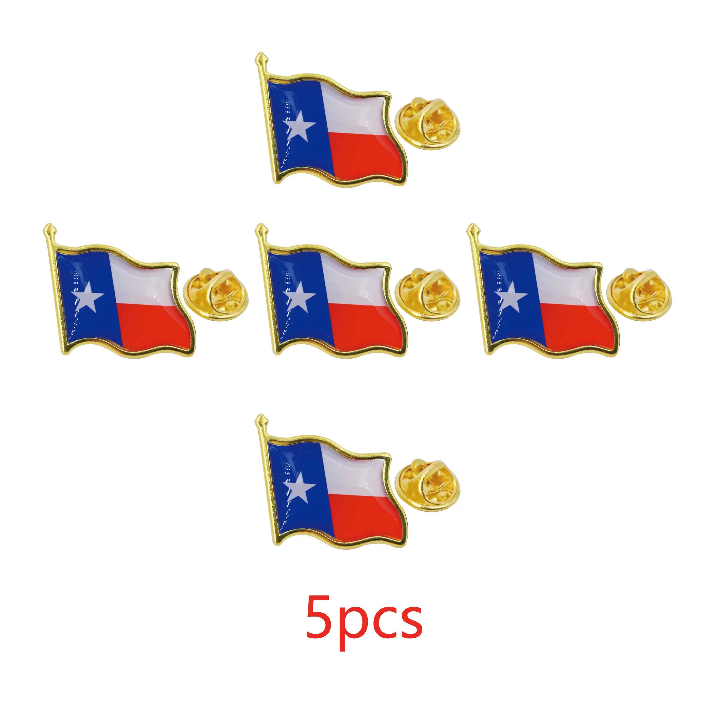 סיכת דגל טקסס מתכתית קטנה עם דגל מדינת טקסס לנשים וגברים, מתאימה למעילים, בגדים ותיקים בכמות גדולה