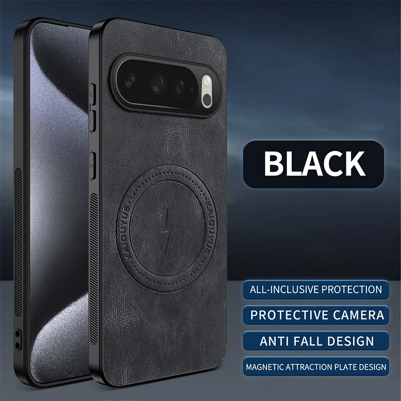 Premium Skin-friendly Leather Case with Magnetic Charging and Full-Protection