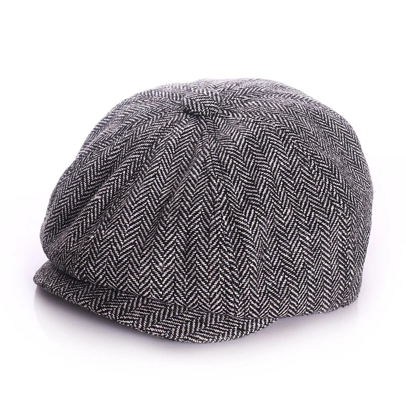 Autumn Winter Warm Children Beret Fashion Solid Color Newsboy HatS for Boys Outdoor Casual Sports Cap Boys Clothes Accessories