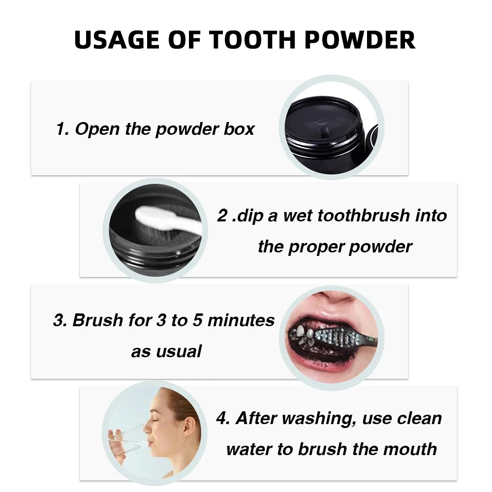 Teeth Whitening Powder 30g Teeth Whitening Oral Care Charcoal Powder