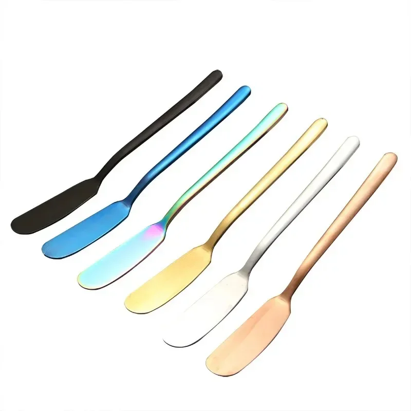 Stainless Steel Long Handle Butter Knife Jam Knife Butter Spatula Cream Piping Multipurpose Western Tableware Kitchen Tool