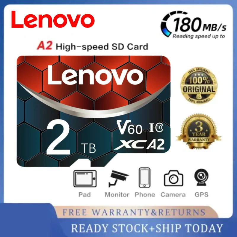 Lenovo Memory Card 2TB 128GB Class 10 V30 TF Card 1TB Mini SD 512GB High Speed Micro TF SD 256GB For Nintendo Switch