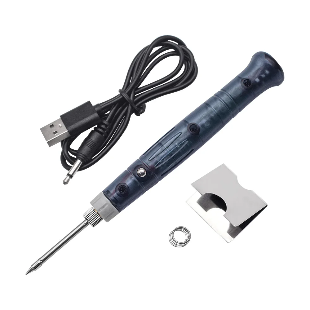 휴대용 USB 납땜 인두 전기 가열 도구, 표시등 포함 재작업, 핸들 용접 건, BGA 수리 도구