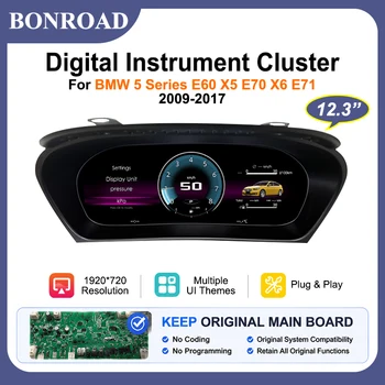 Panel de Instrumentos Digital BONROAD para BMW Serie 5 E60 X5 E70 X6 E71, Velocímetro LCD, Cabina Virtual 1