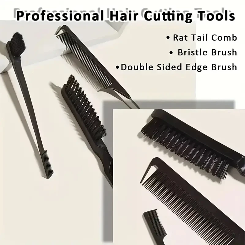 여러 세트 고급 강모 헤어 브러시 빗 세트, 무취, 부드럽고 청소가 쉽고 모든 모발 유형에 적합