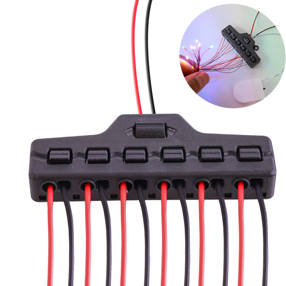 Railway Train Port Sharing Box 3/6 Distribution Port Hub For SMD Led Model Lighting System DC Lamp Scene Landscape