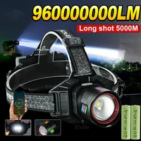 960000000LM Super Powerful LED Headlamp Head Flashlight Torch Lantern Rechargeable Headlight Tactical Outdoor Fishing Work Light
