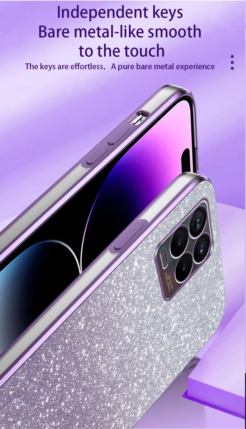 حافظة لينة من البولي يوريثان لهواتف OPPO Realme 8 ، 4G ، ترف ، بالكهرباء ، بريق ، غطاء خلفي شفاف ، Realme 8 Pro