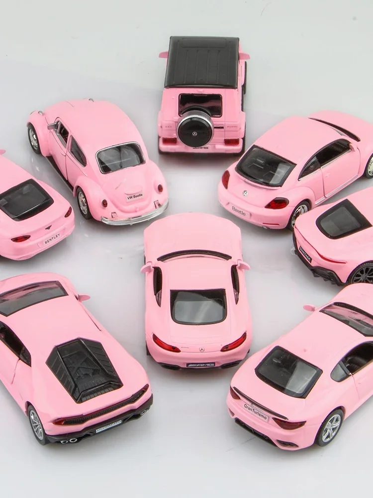 1:36 T1 Bus G63 Alloy Car Girl's Toys Gifts For Girlfriend Pink Series Diecast Toy Vehicles Simulation Exquisite Model F154 6