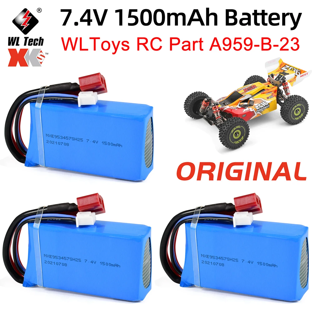 Original WLtoys 144010 Battery 7.4V 1500mAh Lipo Battery for WLtoys