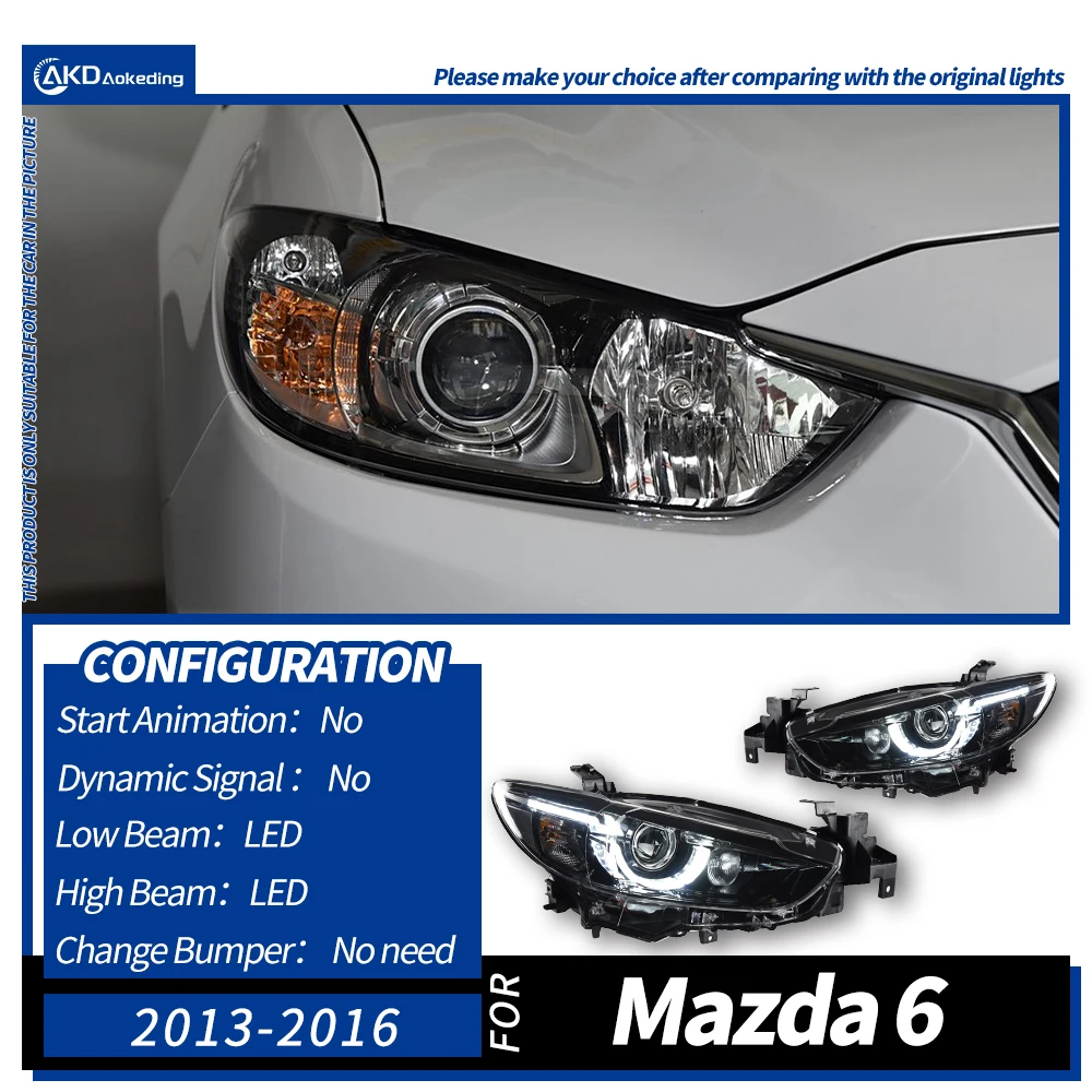 ヘッドライト 適用: MAZDA6 2003-2015 LED ヘッドライト MAZDA6