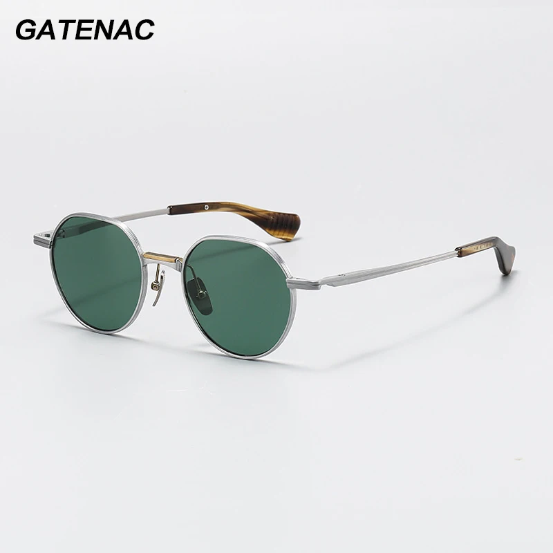 

Vintage Pure Titanium Polarized Sunglasses Men Women 2023 New Luxury Brand Designer Ultra Light Sunglasses UV400 Eyewear