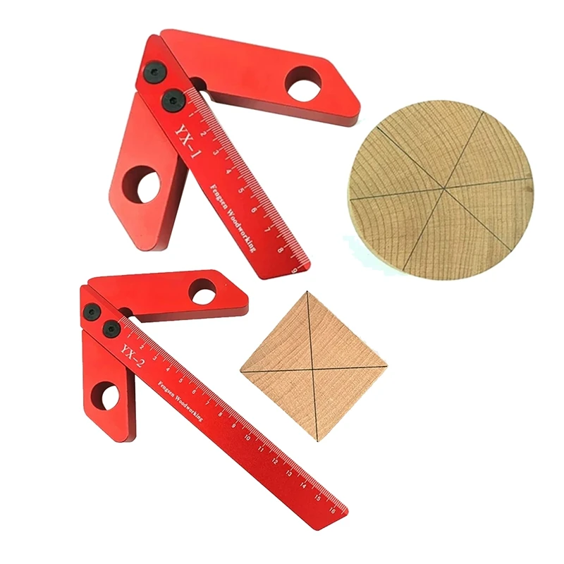 

Woodworking Center Scribing Tool 45° 90° Center Finder Right Angle Center Scale Center, Woodworking Measuring Tool