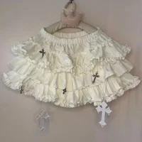 Y2k Gothic Punk Black White Short Skirt Women Hot Chick Darkly Polka Dot Ruffle Cake Skirt Female Sweet Chic Lolita Lace Skirts - Image 6