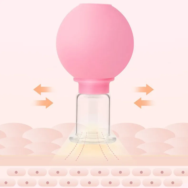 4pcs Health Massage Vacuum Cupping Cups Set Rubber Head Anti Cellulite Massage Chinese Therapy Face Cupping Set Cans