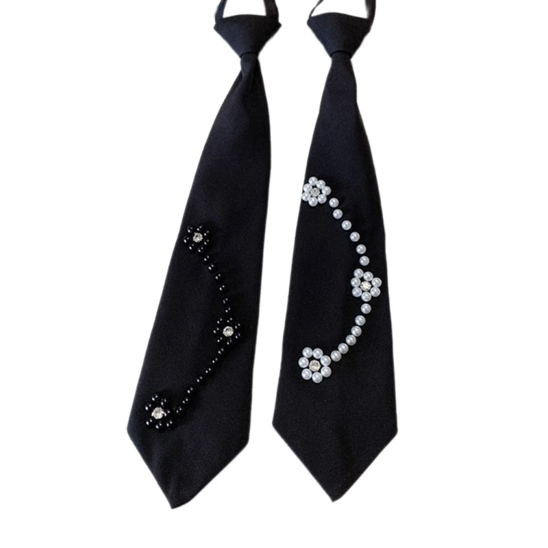 

Trendy Pearl Decoration Necktie Suitable for Business Meetings/Social Gatherings