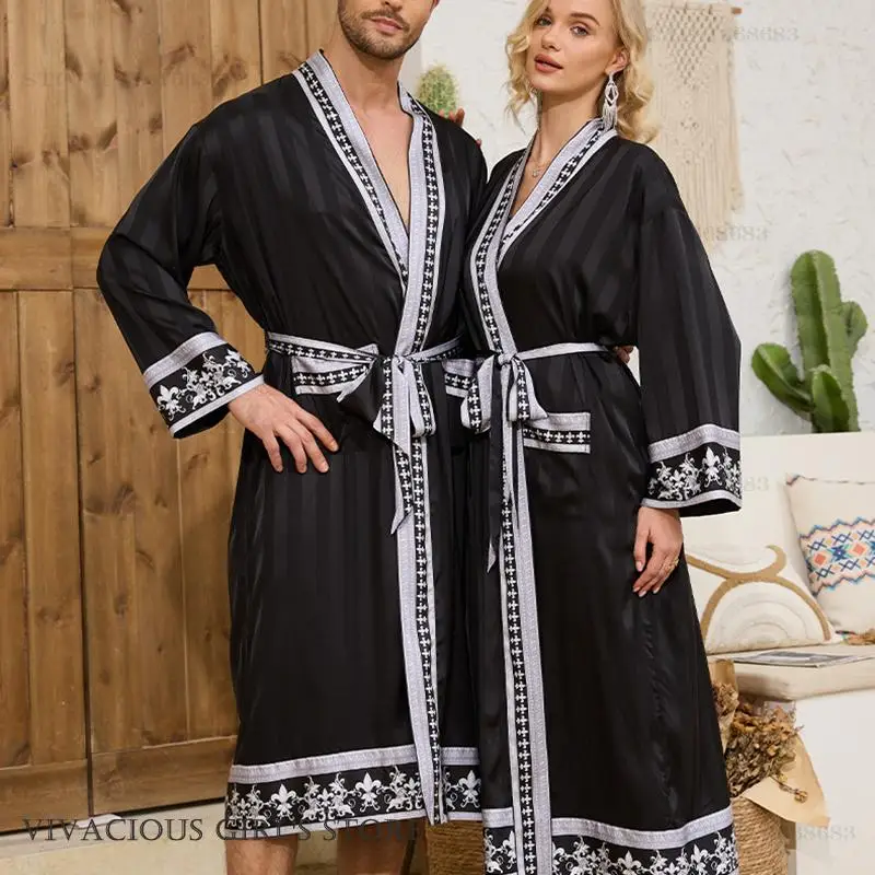 Plus Size Kimono Robe Plus Size Couple Long Robe Spring
