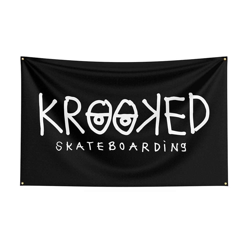 

90x50cm Krookeds Flag Polyester Printed Skateboards Banner For Decor ft Flag Decor,flag Decoration Banner Flag Banner