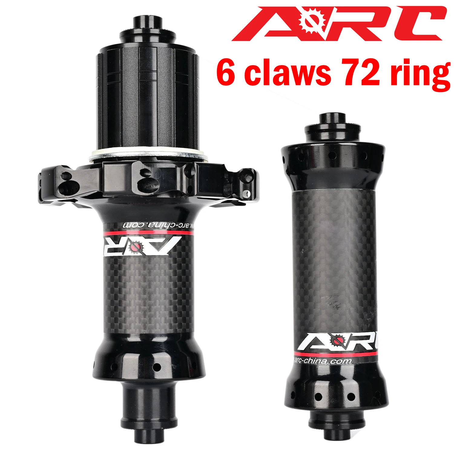 ARC road bike carbon fiber hub 6 pawls 72T Noise quick release straight