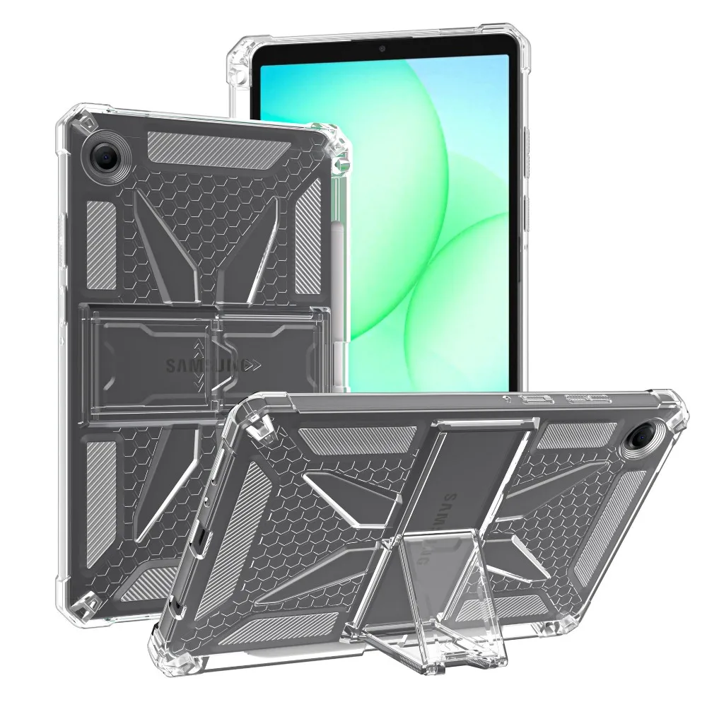Enhanced Clear Soft TPU Stand Tablet Case Cover