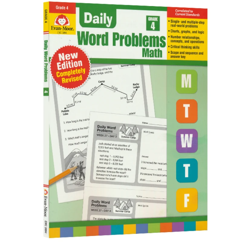 

Ежедневные проблемы с надписями, 4 класс, книга на английском языке для детей 8, 9, 10, 11 лет, 9781629388588