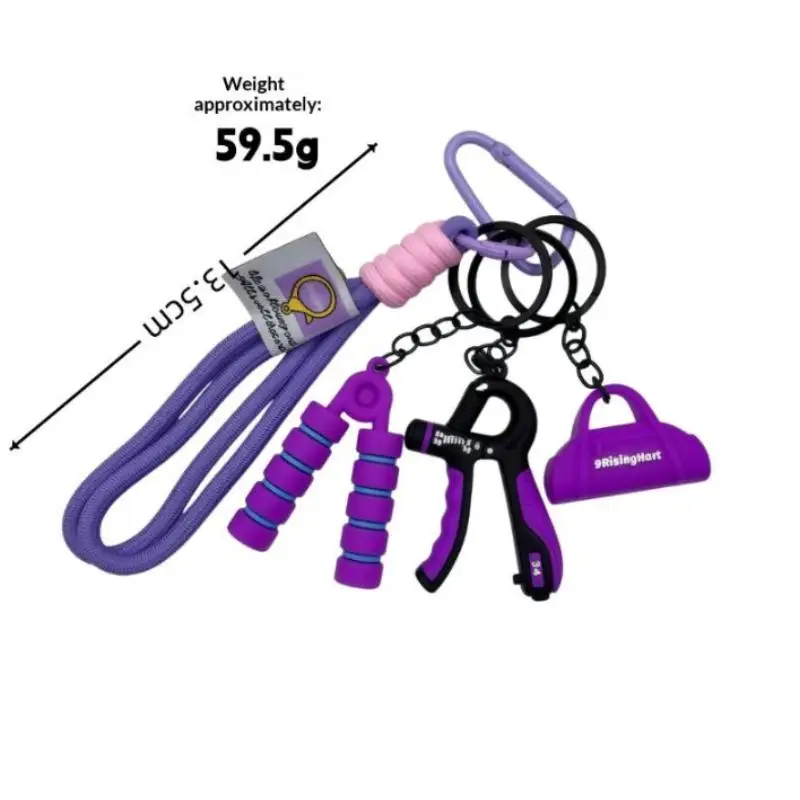 1Pcs Fitness Series Trendy Backpack Decoration Pendant Gifts Personalized Sports Style Keychain Accessories