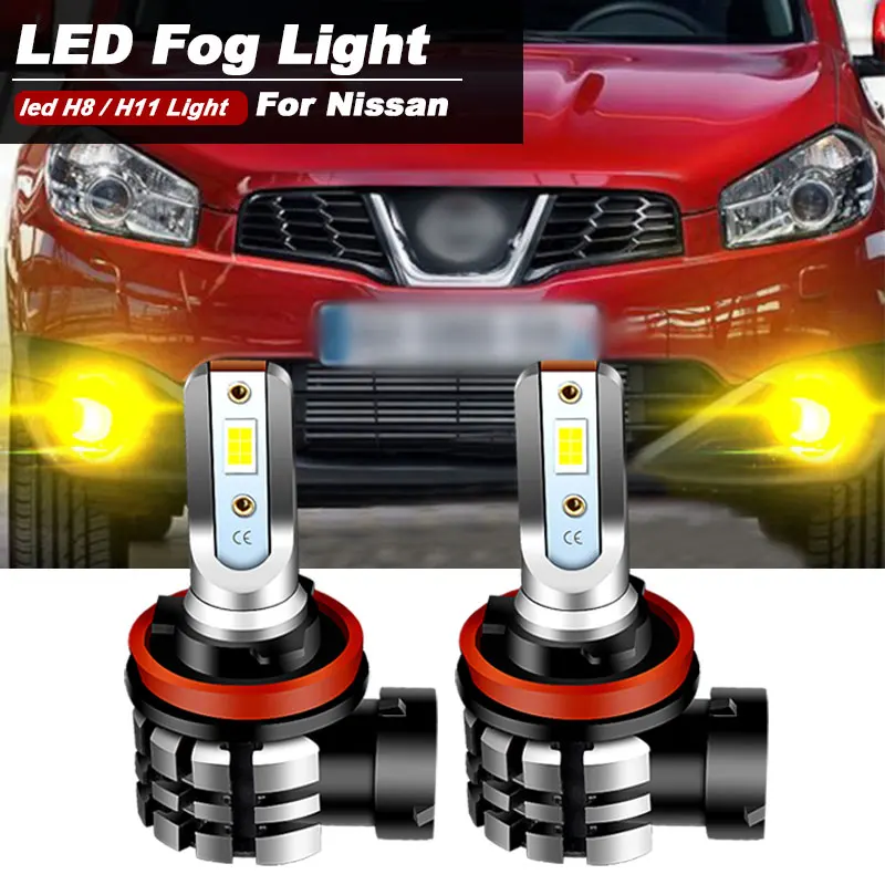 

2pcs LED Fog Light H8 H11 4800LM White For Nissan Qashqai J10 J11 2007-2020 2009 2010 2011 2012 2013 2014 2015 2016 2017 2018