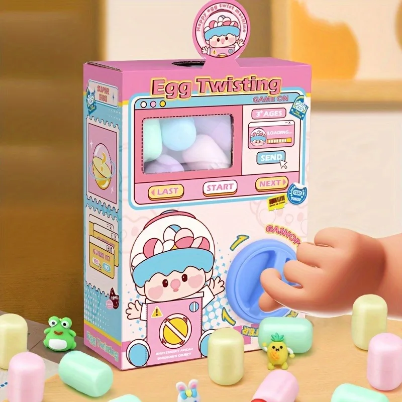 Claw Machine for Kids, Child Fun Egg Twisting Machine Toys Capsule Surprise Gift, Christmas Toy for Kids, Christmas Doll Machine 2