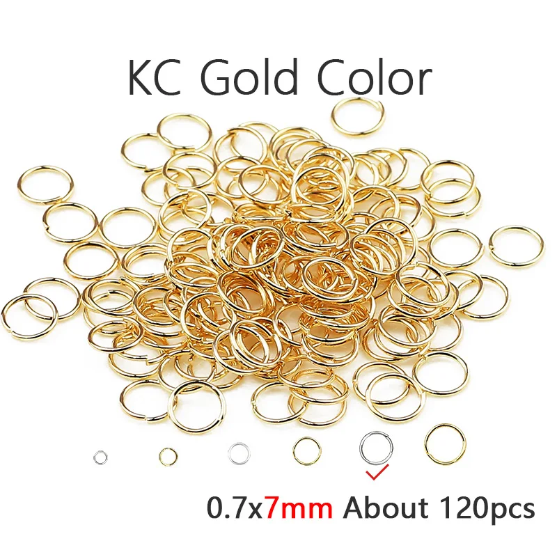 Gold-Plated Brass Jump Rings for Jewelry Making and Crafting