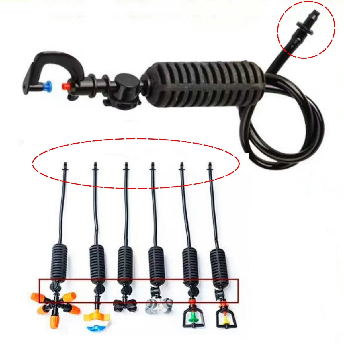 Hose Barbed Connector Agricultural Garden Irrigation Fittings 3/5mm 1/8" 50 Pcs