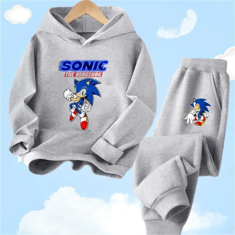 thumbnail image 1 of Conjunto de sudadera con capucha Sonic Tops, ropa para bebés de 2 a 12 años, ropa de abrigo para niños, sudadera de primavera 2024 para niñas, ropa para madres y niños, 1 of 5