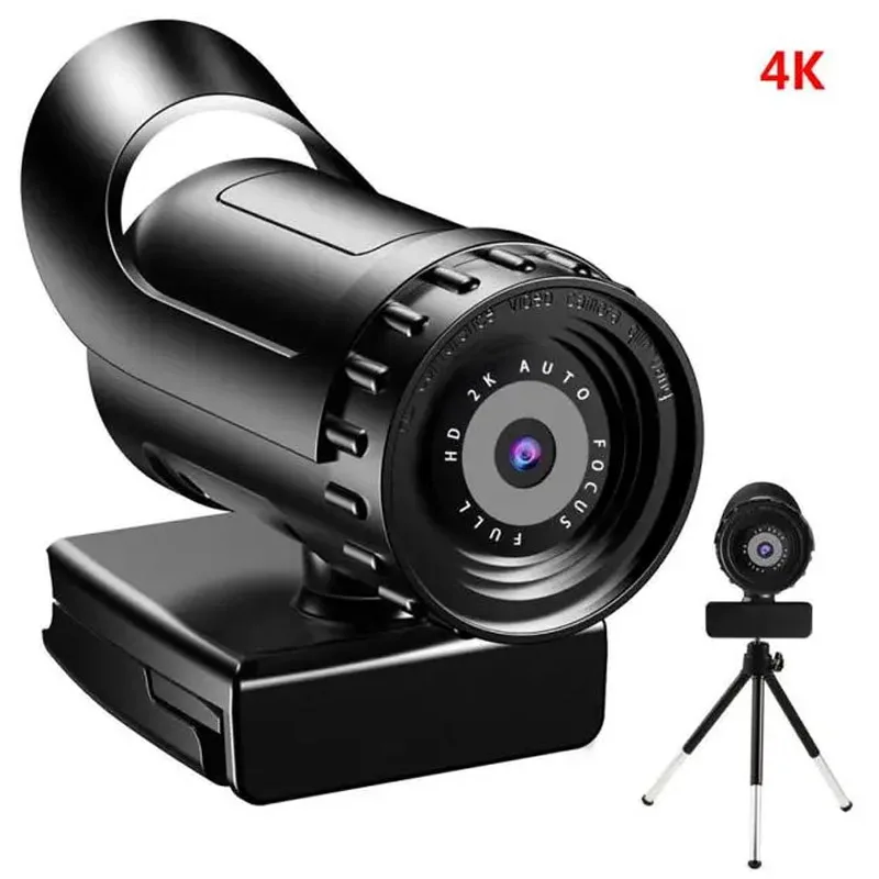 4K Autofocus 1080P 2KWebcam Computer Camera HD Network USB Live Webcam Rotatable with Tripod for Live Video Conference pc webcam pc web camera computer camera conference camera