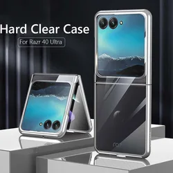 Premium Retro Leather-Style Shockproof Silicone Matte Case for Motorola Razr 40 (Transparent)