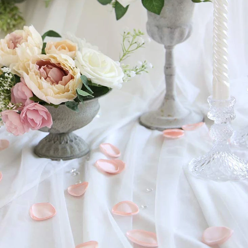 100pcs Silk Rose Petals Blush Pink Artifical Flowers Girl Basket Home Table Marriage Wedding Decorations