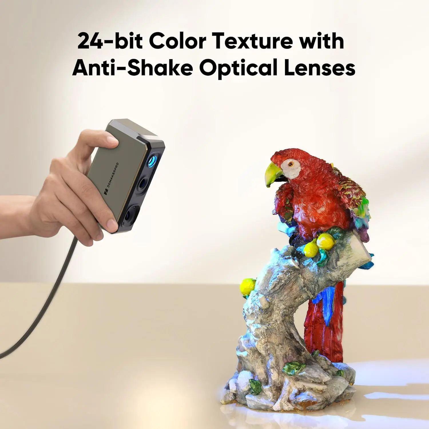 3D 프린터용 도장 3D 스캐너, 3D 모델 스캐너, 0.01mm 정확도, 24 비트 컬러 카메라, 10FPS 스캐닝 속도