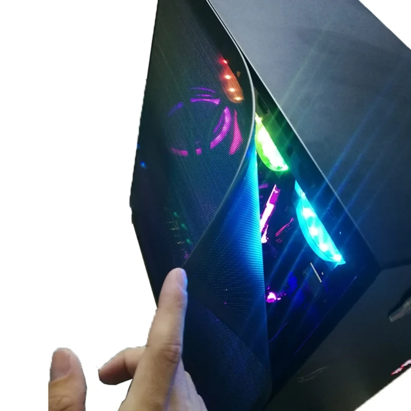 T8WC 30cm DIY PC Case Dust Mesh Filter PVC Dustproof Mesh Filter Cover Black Computer 3