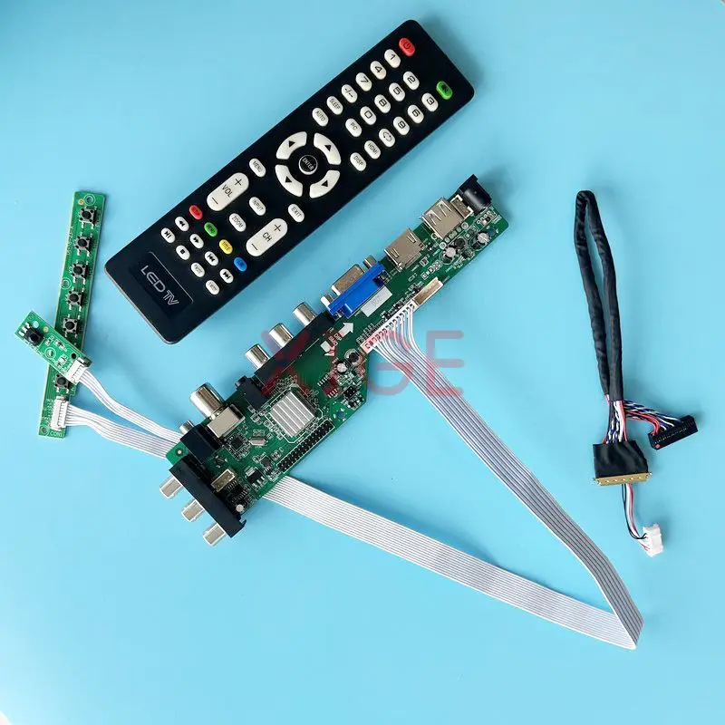 

Controller Board Fit HSD101PHW1 M101NWN8 N101BGE Display DIY Kit DVB Digital Signal 10.1" USB+DHMI+VGA+2AV 40-Pin LVDS 1366*768