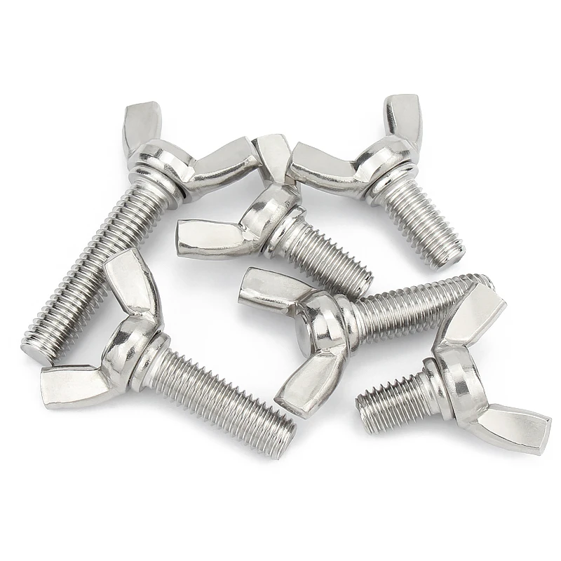 316 Stainless Steel Butterfly Bolt M4 M5 M6 M8 Wing Bolts Thumb Wing Screw Hand Tightening Screws Claw