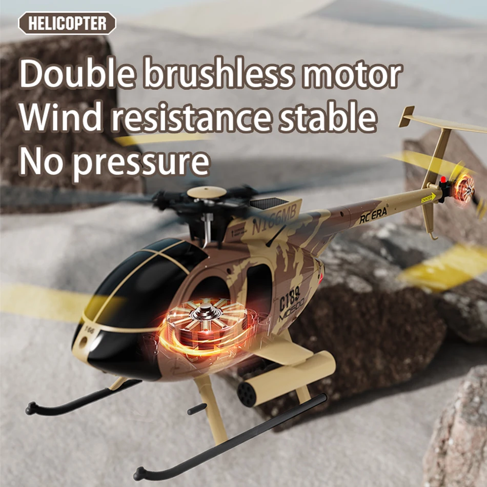 C189 MD500 Bird RC Helicopter Professional Flybarless Gyro Stabilized Altitude Hold  Remote Control Airplane Men's Hobby Toys 4