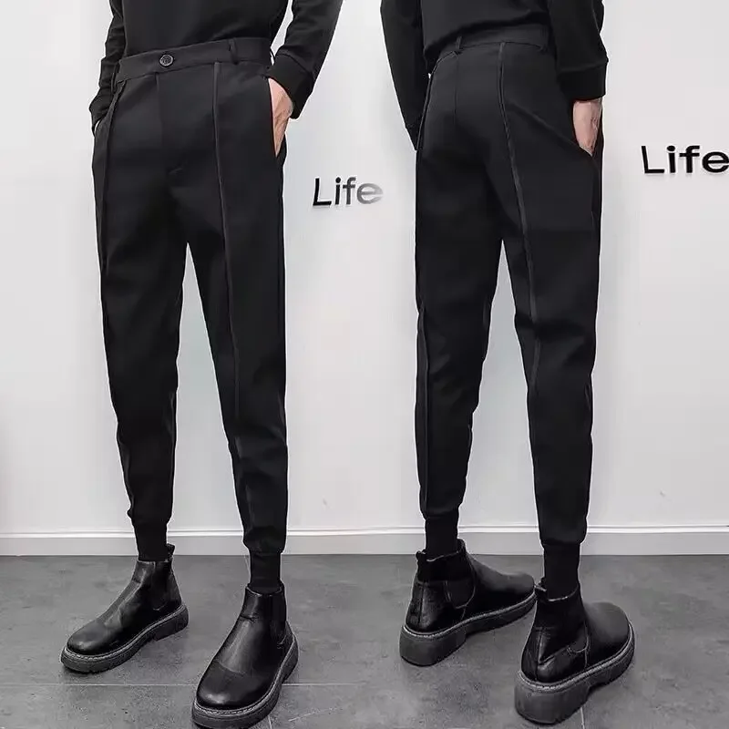 2024 Spring Summer Men Suit Pants Fashion Casual Business Pants Men Slim Fit Ankle Length Office Trousers Men Dress Pants F51 6