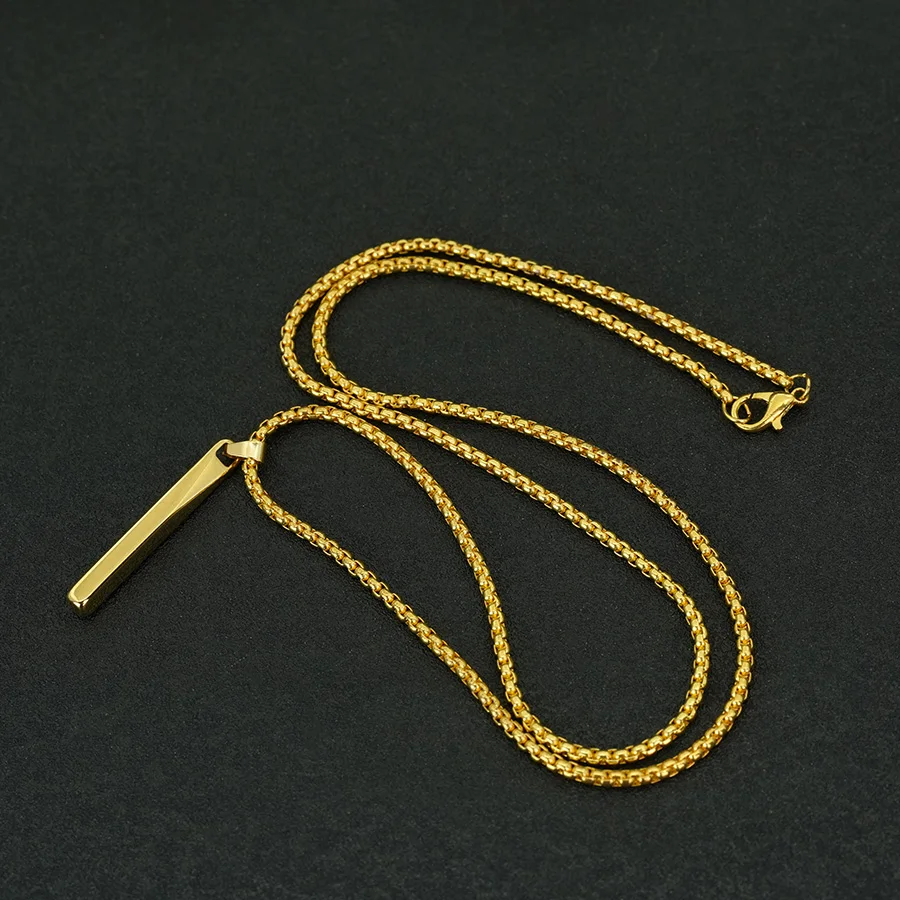 Stainless Steel Gold Silver Punk Necklace for Men