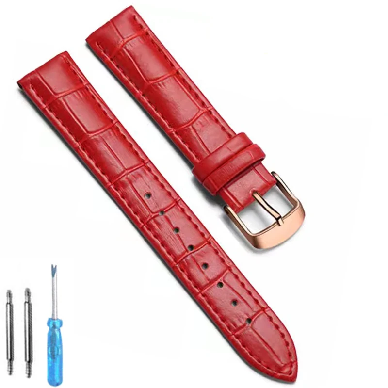Premium Genuine Leather Watch Band - High-Quality, Comfortable Strap with Tool Included