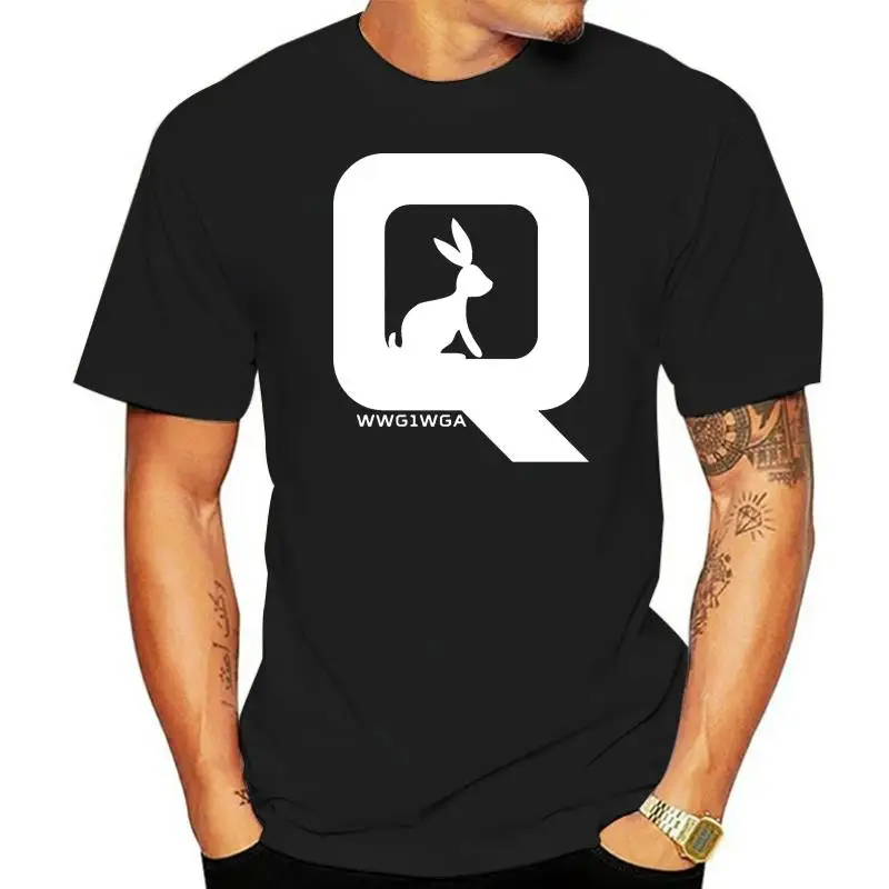 

Men T Shirt WWG1WGA QAnon Follow The White Rabbit Women T-Shirt