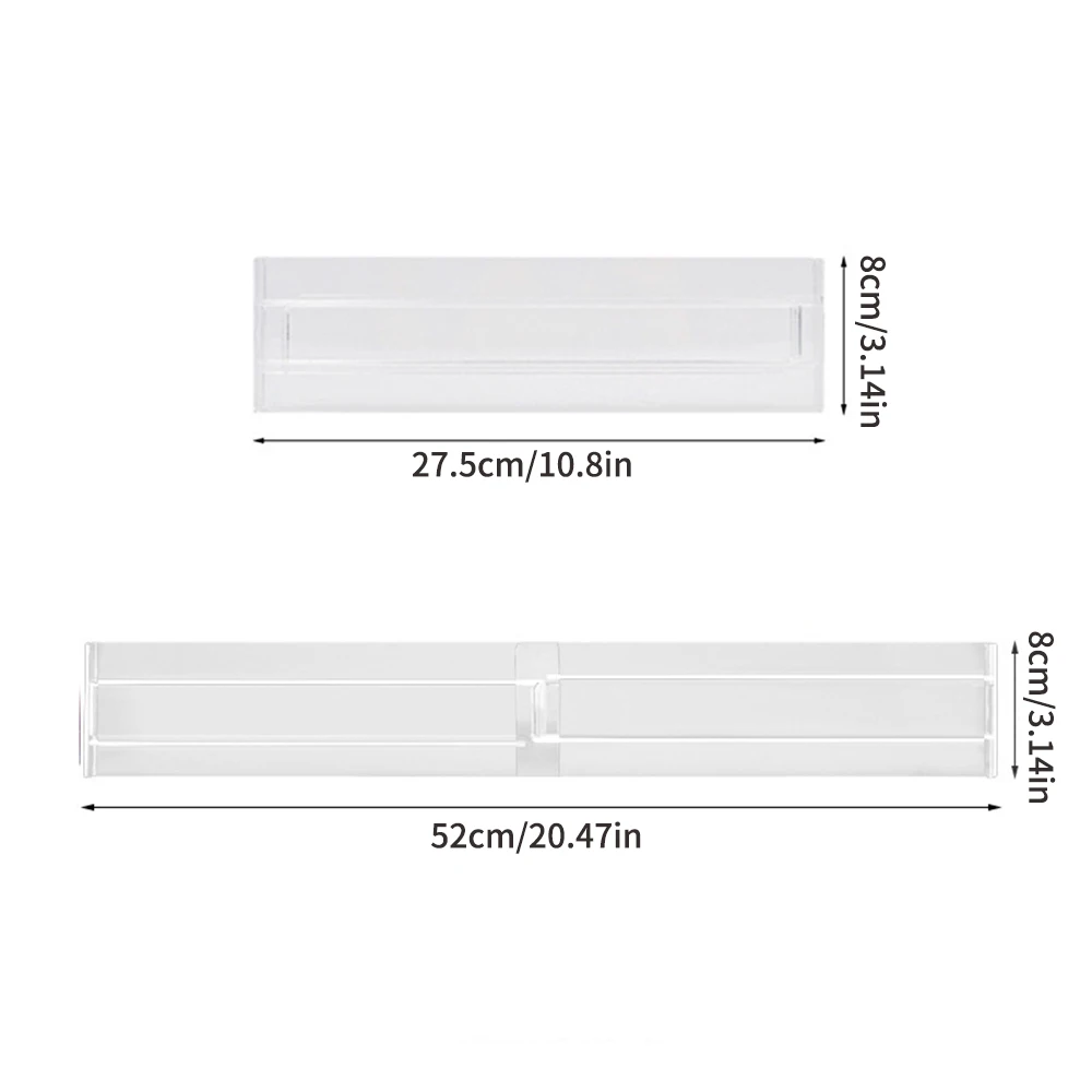 Drawer Divider 1PC Free Combination Tableware Cosmetics Transparent Plastic Storage Division Finishing
