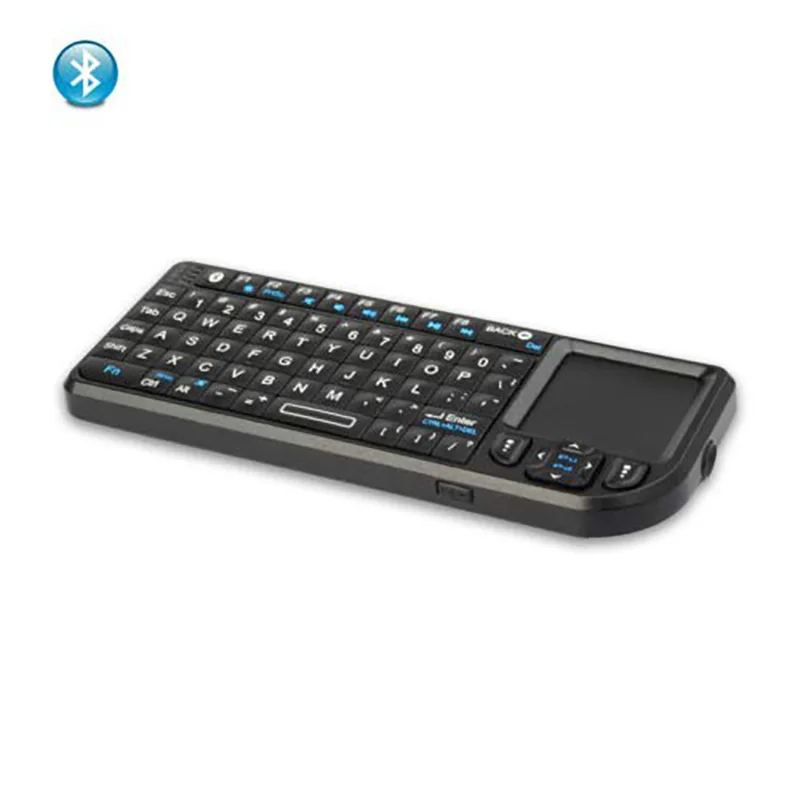 Rii K02 bt v8 Mini Teclado sem Fio Controle Remoto para Caixa de tv Android com Air Mouse Retroiluminado Inglês Russo Espanhol Francês - Imagem 2