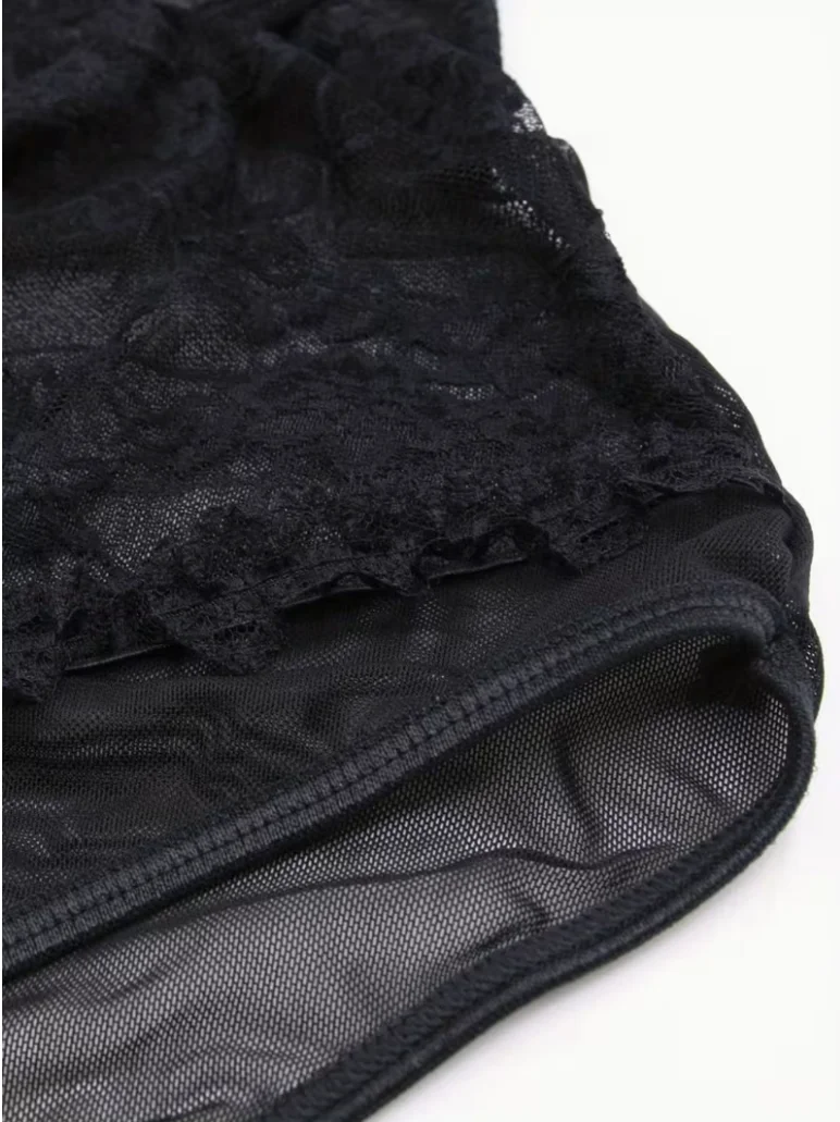 Sexig spetsbody för kvinnor blommiga underkläder med stretch_voghion.com